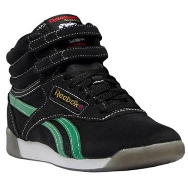 Imagem de Reebok Tênis feminino Freestyle Hi High Top, Core Black/Glegrn/Vecr, 6.5