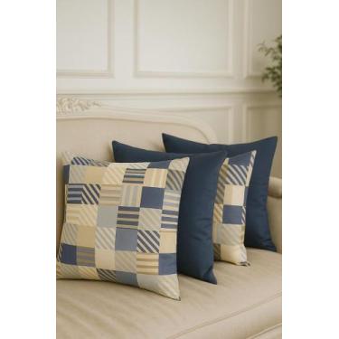 Imagem de Kit 4 Capas de Almofadas Tecido Impermeável! Tamanho 43X43 cm. Excelen