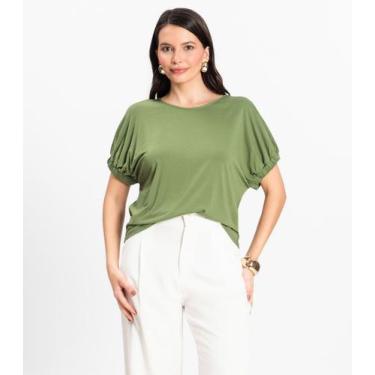 Imagem de Blusa Viscose Infinita Cor Verde, M, Verde