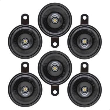 Imagem de Kit 3 Buzinas Automotiva Carro Paquerinha Universal 12v 77mm - Pulse P
