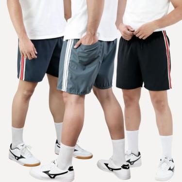 Imagem de Kit 3 Short Masculino Bermuda Treino Academia Bolso Traseiro - Ben20, 
