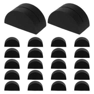 Imagem de ABOOFAN 24 Peças de Porta-cartões de Madeira, Suporte para Números de Mesa, Design Semicircular, Porta-cartões de Nome para Recepção de Casamento, Decoração de Festa