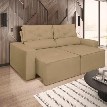 Imagem de Sofá Retrátil/reclinável 1,50m Confortável Luxo Balaqui Cor:capuccino