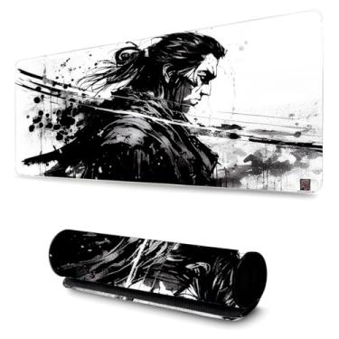 Imagem de Mouse Pad Gamer Profissional Confortável Antiderrapante Escritório e Games 90x40cm Diversas Estampas Samurais (Samurai | 8)