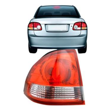 Imagem de Lanterna Traseira Rufato 16755 Canto Lado Esquerdo Corsa Classic 2010 2011 2012 2013 2014 2015 2016 Reposição Automotiva Instalação Segura Sinalização Traseira