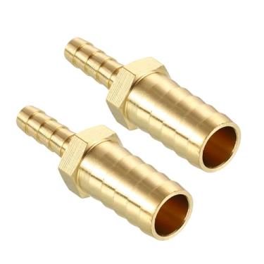 Imagem de Kozelo Pacote com 2 acessórios de mangueira de latão Farpas de mangueira de 2,5 cm para conexões de 1/5.1 cm para máquinas domésticas, banheiras de massagem e sistemas de irrigação