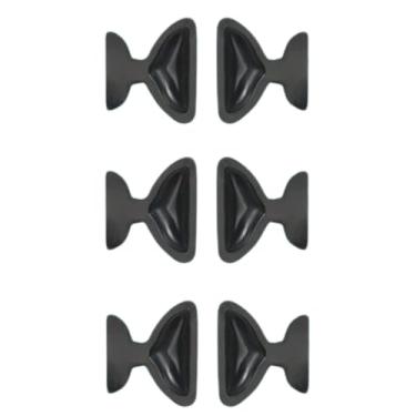 Imagem de 02 Par Plaqueta Adesiva Silicone Acetato Armação Óculos Diversos Modelos Preto ou Fosco Cola (Borboleta Preta)