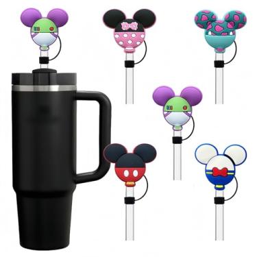 Imagem de Tampas de palha para Stanley Cup 1,134 g e 850 g | Toppers de palha de silicone reutilizáveis, design à prova de poeira à prova de vazamento | Acessórios de copo para atividades ao ar livre, fitness