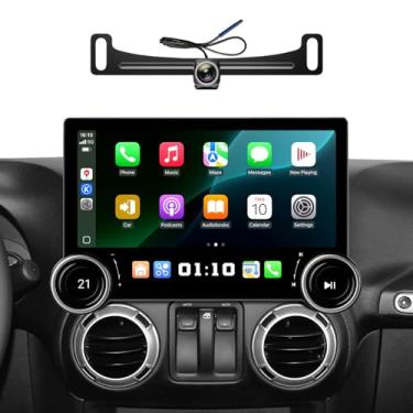 Imagem de Para Jeep Wrangler JK Head Unit Dodge Ram1500 Radio | Wireless CarPlay Android Auto QLED Touch Screen Car Stereo | Botão duplo 29.2 cm | AM/FM | Controle de volante (29.2 cm-Dual Knobs)