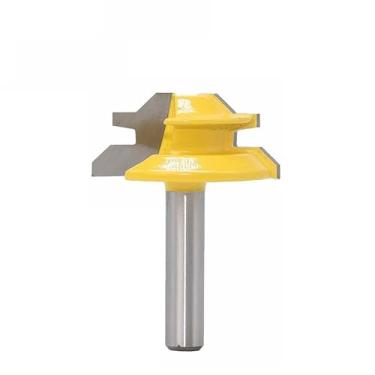 Imagem de WZFC 1 peça 8 mm haste 45 graus pequena trava esquadria fresa faca de espiga entalhada 3/10.2 cm estoque madeira carboneto moinho