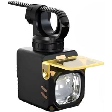 Imagem de Luz Dianteira para Bicicleta com Controle Remoto sem Fio, Iluminação Dupla Amarela e Branca, Penetração de Neblina