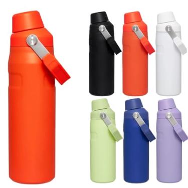 Imagem de Garrafa Térmica Inox 750ml Esportiva Premium Água Gelada Por Mais Tempo (BRANCO)