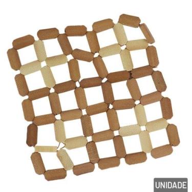 Imagem de Descanso de Panela 13x13cm Bambu Quadrado - Tudo em Caixa - Genérico