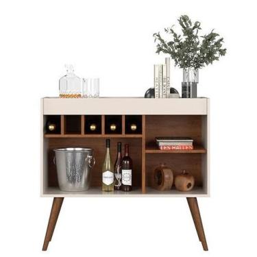 Imagem de Aparador adega new odin off white/freijo - ej moveis