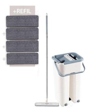 Imagem de Balde Rodo Multiuso Mop Wash And Dry Limpador Max + Refil extra