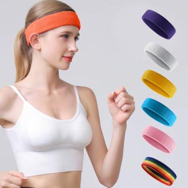 Imagem de Faixa de cabeça elástica macia de secagem rápida para estilo de vida ativo, design confortável e respirável, ideal para esportes, ioga e uso diário