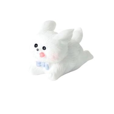 Imagem de Estátua de desenho animado faça você mesmo artesanato resina miniatura estatueta de cachorro decoração de casa de bonecas, mini animais