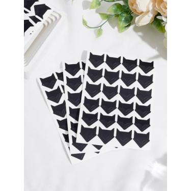 Imagem de 120 peças adesivos de canto de fotos, capas decorativas pretas de canto faça você mesmo, álbuns, adesivo para álbum de fotos, caderno, scrapbook, pasta de arquivo, 22 x 20 mm