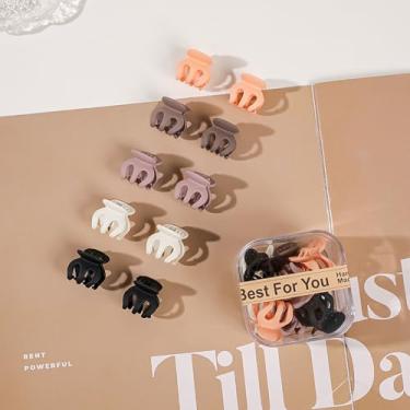 Imagem de Mini clipes de garra de cabelo em forma de abóbora para meninas e mulheres, 10 peças de grampos de cabelo pequenos antiderrapantes pequenos clipes de mandíbula de plástico (cores sortidas)
