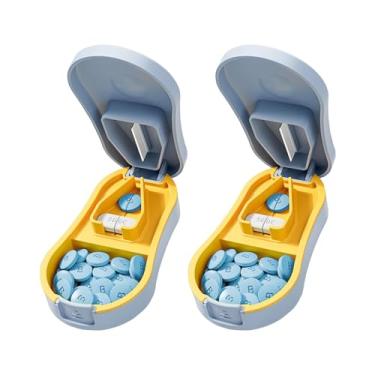 Imagem de Cortador de comprimidos para comprimidos pequenos e pequenos – Cortador de comprimidos profissional para comprimidos pequenos ou grandes | Protetor de lâmina envolvente | Almofada removível