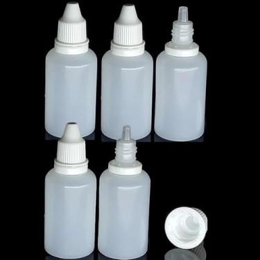 Imagem de 5 peças de garrafa de plástico vazia conta-gotas de amostra líquida para olhos ferramenta de artesanato reutilizar cola aplicador, 50 ml