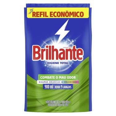 Imagem de Lava-Roupas Líquido Brilhante Higiene Total Refil Econômico 900ml