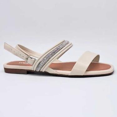 Imagem de Sandália Feminino Moleca Rasteirinha Brilho Casual Elegante Leve 5435.