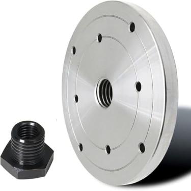 Imagem de Placa Frontal De Torno De Madeira, Mandril De Torno, 2 3 4 6 Placa Frontal De Torno De Madeira, Flange De Mandril De Torno De Madeira Com Rosca De Aço Prateado Para Acessório, 150mm M18x2.5