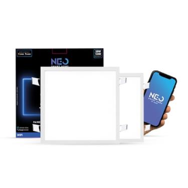 Imagem de Avant Neo Kit 2 Painel Plafon LED Smart Wi-Fi Quadrado de Embutir 18W Bivolt, CCT (2700K-6500K), Compatível com Alexa, Google Home Tuya