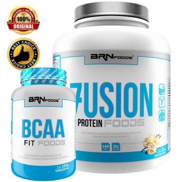 Imagem de Kit Whey Protein Fusion 2Kg+ Bcaa 100G - Brn Foods