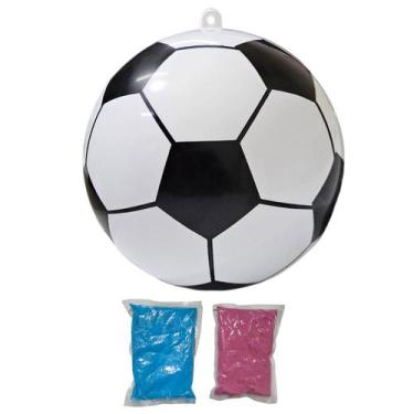 Imagem de Bola Cha Revelaçao Menino Menina Sexo Bebe Criança Fotebol Festa Famia