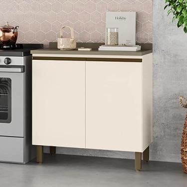 Imagem de Balcão 80cm 2 Portas com Tampo Aurora Espresso Móveis