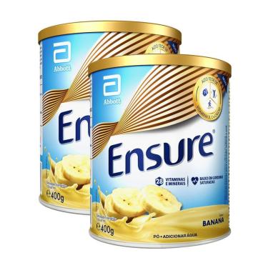 Imagem de Kit 2 Suplemento Adulto Ensure Pó Sabor Banana 400g