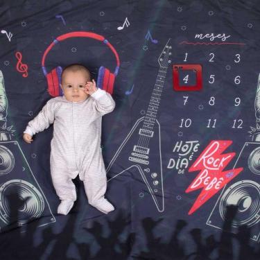 Imagem de Cenário Tapete Mesversário Rock (lençol) Para Bebê - Alce