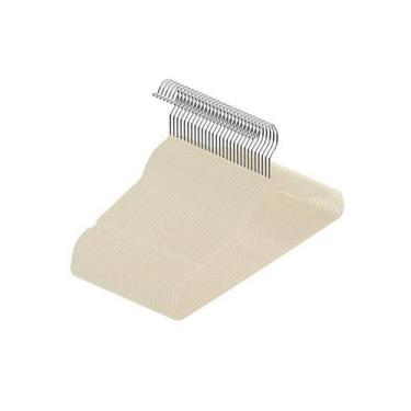 Imagem de Kit 100 Cabides De Veludo Slim Antideslizante Ultrafino Para Roupa - M