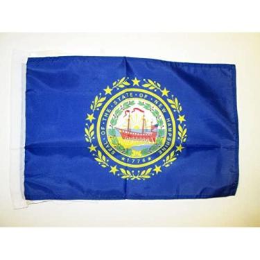 Imagem de AZ FLAG Cabos da bandeira de New Hampshire 45.7 cm x 12'' - Bandeira do estado americano de New Hampshire PEQUENAS 30 x 45 cm - Banner 45.7x30.5 cm