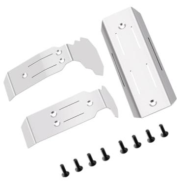 Imagem de QUPA AM STORE Conjunto de armadura de chassi de aço inoxidável dianteiro e traseiro para peças de atualização de carro Tra-xxas Mini Maxx 1/16 RC