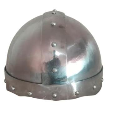 Imagem de Battle Ready Medieval Steel Skull Cap Helmet (Cervelliere) – 2mm Combat-Grade Reenactment & LARP Armor – Starter Helmet for Viking, Knight & Historical Costumes