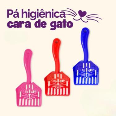 Imagem de Pá Higienica Cara De Gato Vermerlho - Pet Toys