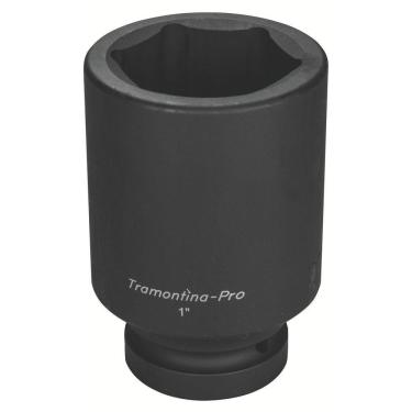 Imagem de Soquete De Impacto Sextavado Longo Em Aço Cromo Molibdênio 75 Mm - Encaixe 1'' Tramontina Pro Tramontina