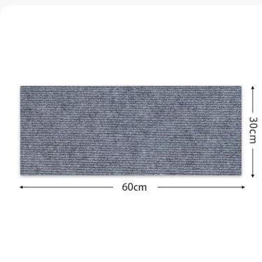 Imagem de Tapete Arranhador Auto-Adesivo para Gatos 60x30cm - Protetor de Sofá, Cama e Paredes Anti-Arranhão (CINZA)