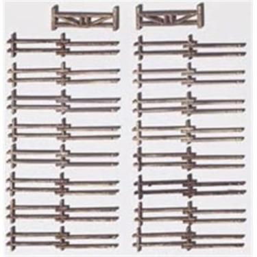 Imagem de NOCH Cerca de madeira redonda, 18 peças acessórios modelo, 0,7 cm de altura, 58 cm de comprimento para faixa N, ideal para modelos de paisagens ferroviárias