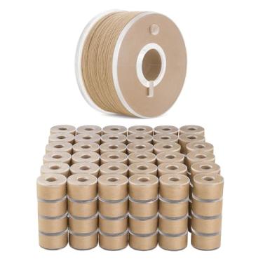 Imagem de Mandala Crafts 144 caqui SA156 bobinas pré-enroladas para máquina de costura Singer -15J SA156 Linha de bobina pré-preenchida para máquina de costura Brother e bordado