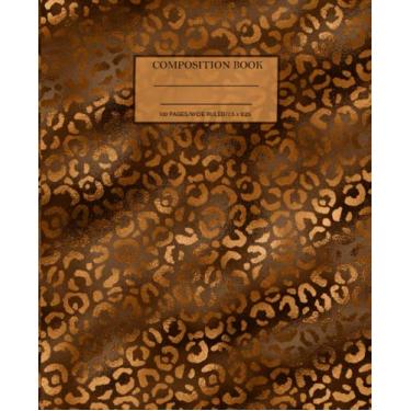 Imagem de Cheetah print composition notebooks for school : Writing Journal wide Lined Notebook For School kids | Primary Writing Journal For Kids, Teens, Girls | Affirmations on every page