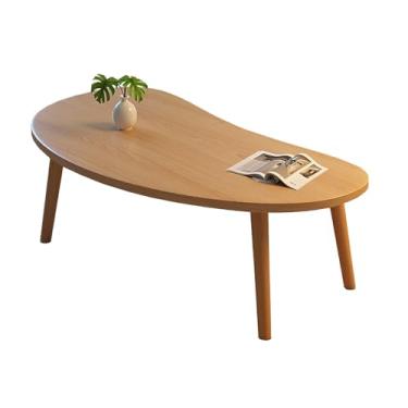 Imagem de Mesa lateral de sofá de madeira maciça, mesa de estudo de lazer para apartamentos pequenos, função de mesa de centro, mesa pequena para varanda, decoração de casa (C 80 x 40 x 42 cm)