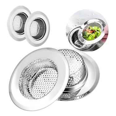 Imagem de Ralo de Pia Premium em Aço Inox Reforçado 5,4cm - Ralinho Para Cozinha e Banheiro Utensílio Com Borda Pequeno