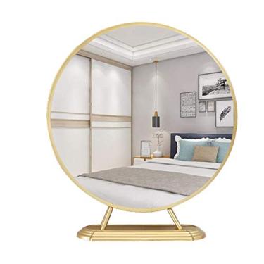 Imagem de Espelho de vestir espelho de maquiagem de viagem com ampliação arte de ferro espelho de maquiagem portátil espelho grande espelho de maquiagem espelho de beleza (tamanho: 57 * 50 cm)