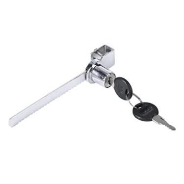 Imagem de Fechadura de armário de vidro para janela deslizante com chave para armário de exibição móvel armário de exibição de móveis trava de porta de vidro