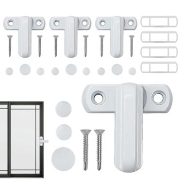 Imagem de Fechadura de janela | Fechadura de porta deslizante, trava antifurto de liga de alumínio resistente para segurança infantil hotel casa batente RV porta deslizante