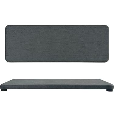 Imagem de NiuYichee 2 bandejas de pedra absorvente de água, saboneteira para pia de cozinha/banheiro, bandeja de diatomita usada para sabonete de mãos e frascos de cosméticos na casa moderna, 8 cm L x 22 cm C